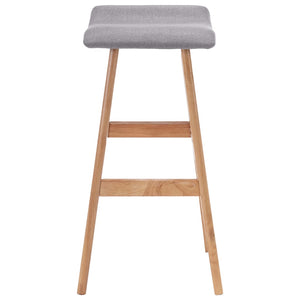 vidaXL Bar Stools 2 pcs Light Gray Fabric