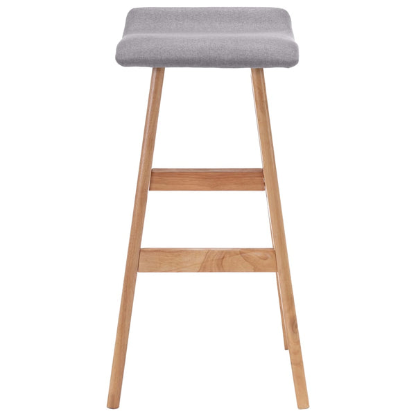 vidaXL Bar Stools 2 pcs Light Gray Fabric