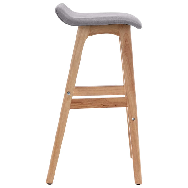vidaXL Bar Stools 2 pcs Light Gray Fabric