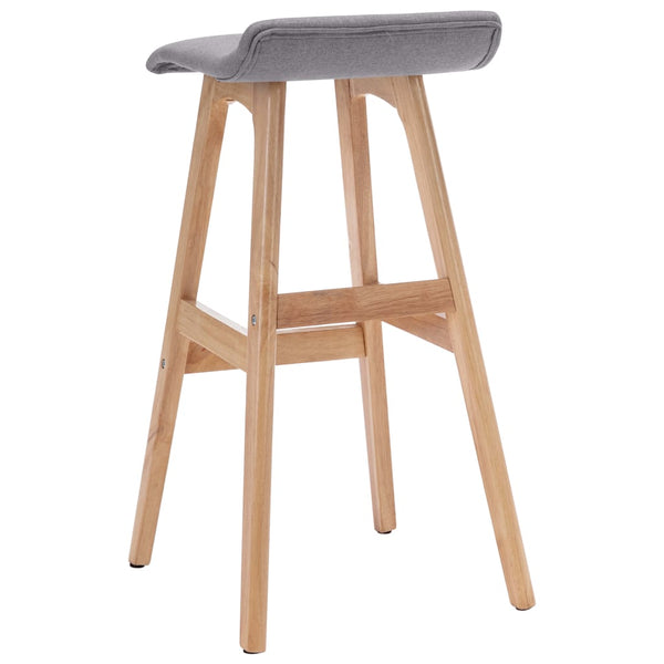 vidaXL Bar Stools 2 pcs Light Gray Fabric