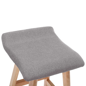 vidaXL Bar Stools 2 pcs Light Gray Fabric