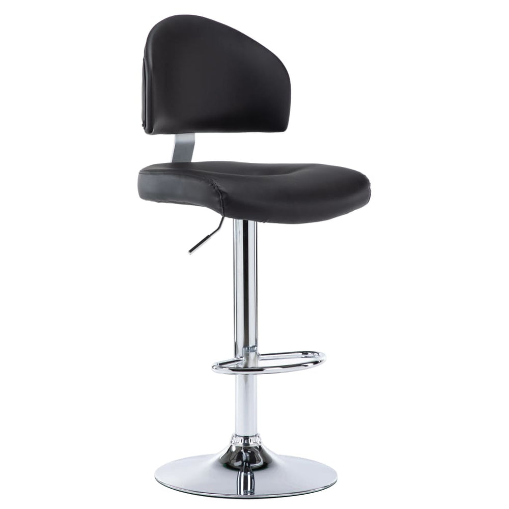 vidaXL Bar Stool Black Faux Leather