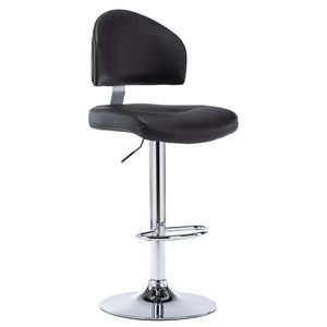 vidaXL Bar Stool Black Faux Leather