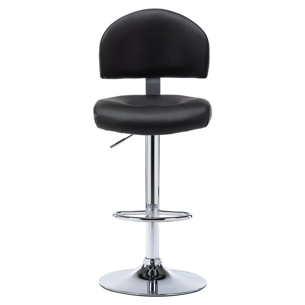vidaXL Bar Stool Black Faux Leather