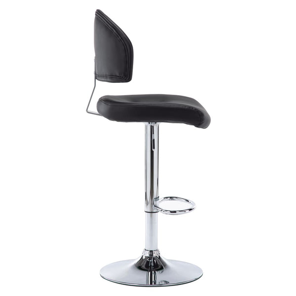 vidaXL Bar Stool Black Faux Leather