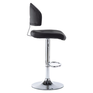 vidaXL Bar Stool Black Faux Leather