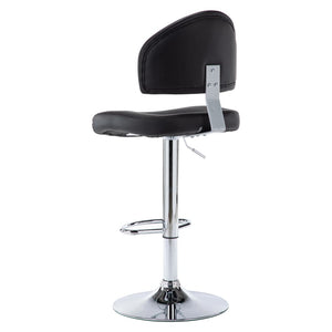 vidaXL Bar Stool Black Faux Leather