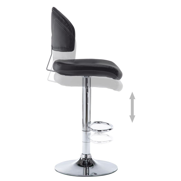 vidaXL Bar Stool Black Faux Leather