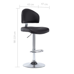 vidaXL Bar Stool Black Faux Leather