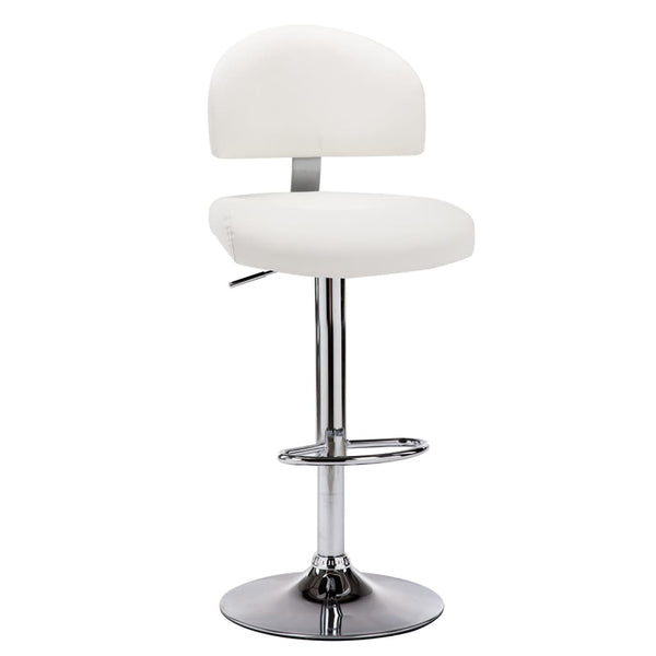 vidaXL Bar Stool White Faux Leather