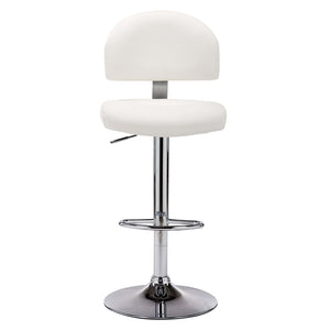vidaXL Bar Stool White Faux Leather