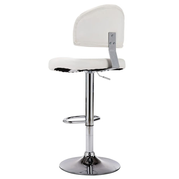 vidaXL Bar Stool White Faux Leather