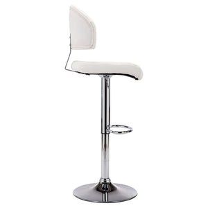 vidaXL Bar Stool White Faux Leather