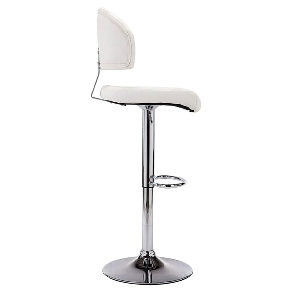 vidaXL Bar Stool White Faux Leather