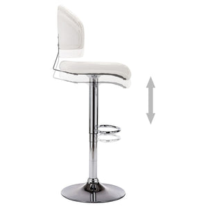 vidaXL Bar Stool White Faux Leather