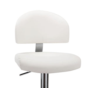 vidaXL Bar Stool White Faux Leather