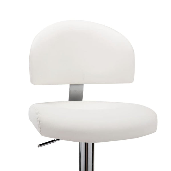 vidaXL Bar Stool White Faux Leather