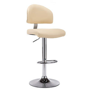 vidaXL Bar Stool Cream White Faux Leather