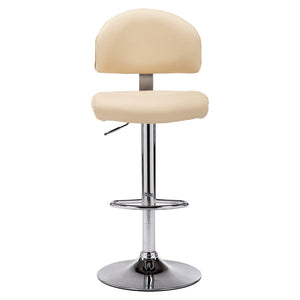 vidaXL Bar Stool Cream White Faux Leather
