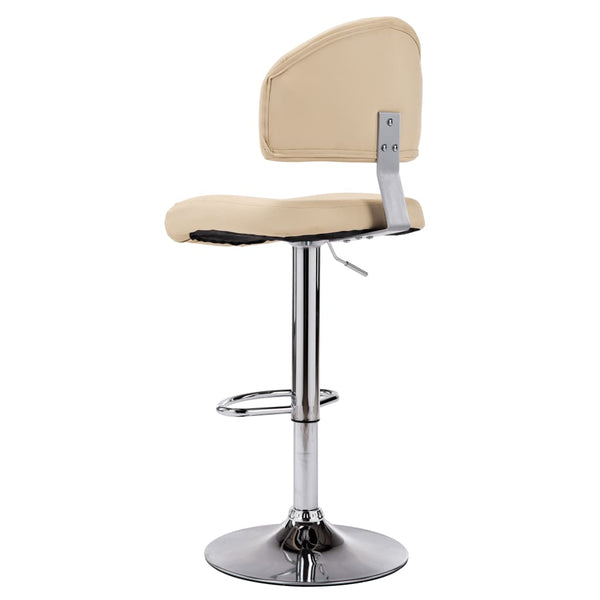 vidaXL Bar Stool Cream White Faux Leather