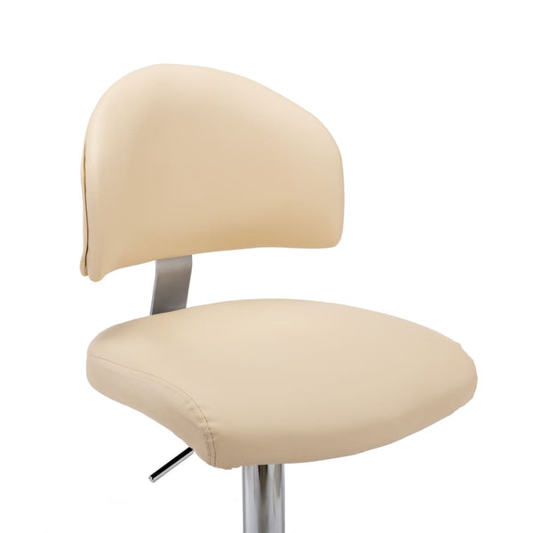 vidaXL Bar Stool Cream White Faux Leather