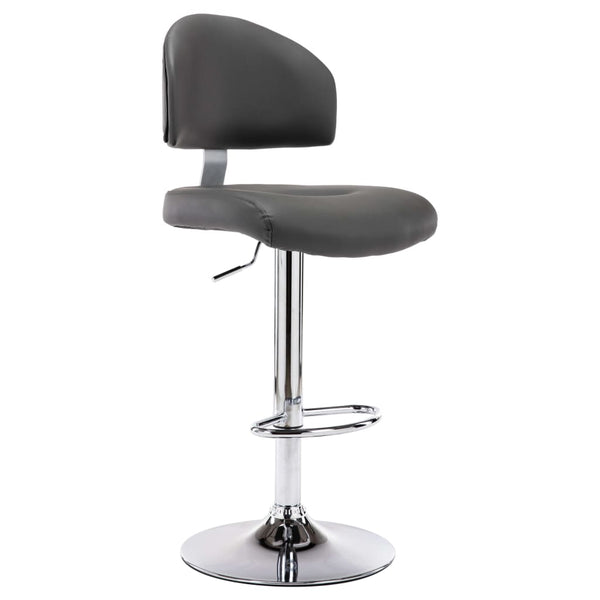 vidaXL Bar Stool Grey Faux Leather