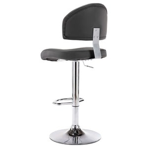 vidaXL Bar Stool Grey Faux Leather
