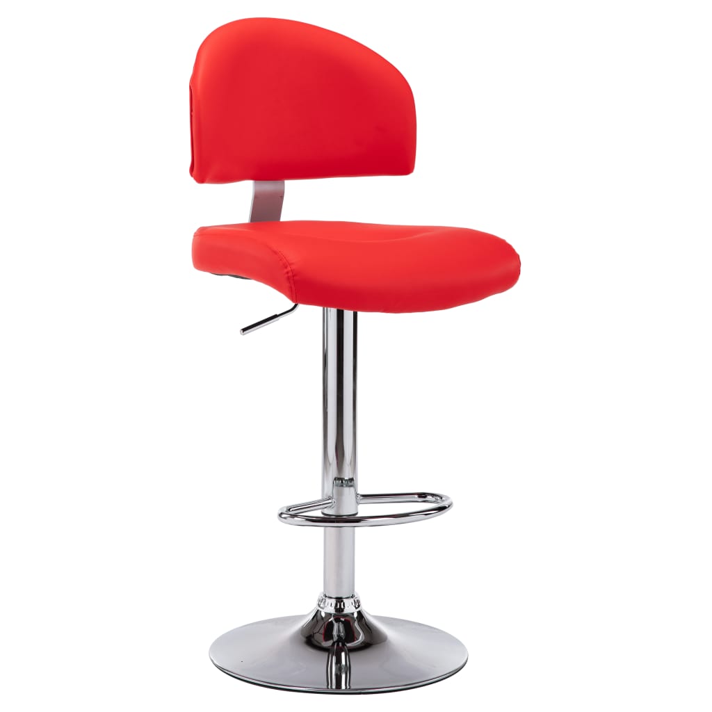 vidaXL Bar Stool Red Faux Leather
