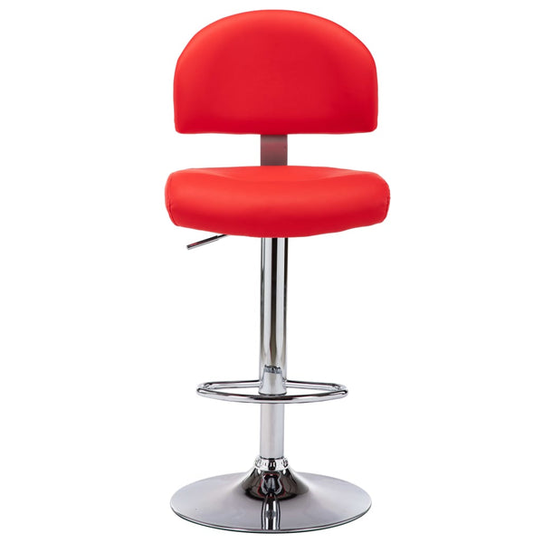 vidaXL Bar Stool Red Faux Leather