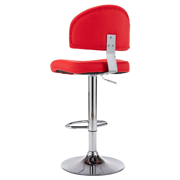 vidaXL Bar Stool Red Faux Leather