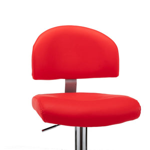 vidaXL Bar Stool Red Faux Leather