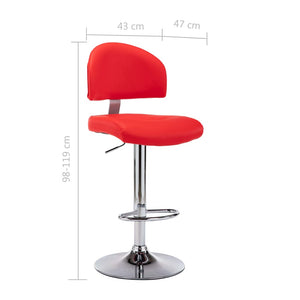 vidaXL Bar Stool Red Faux Leather