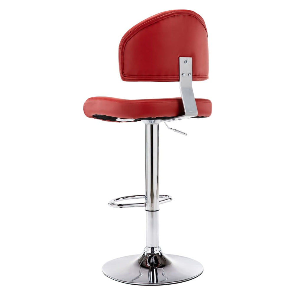 vidaXL Bar Stool Wine Red Faux Leather