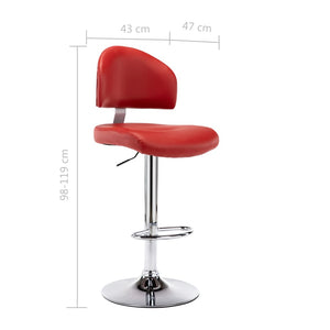 vidaXL Bar Stool Wine Red Faux Leather
