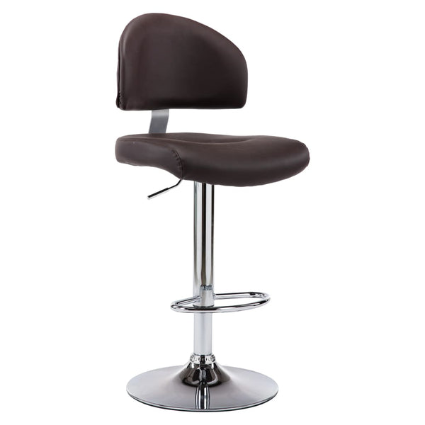 vidaXL Bar Stool Brown Faux Leather
