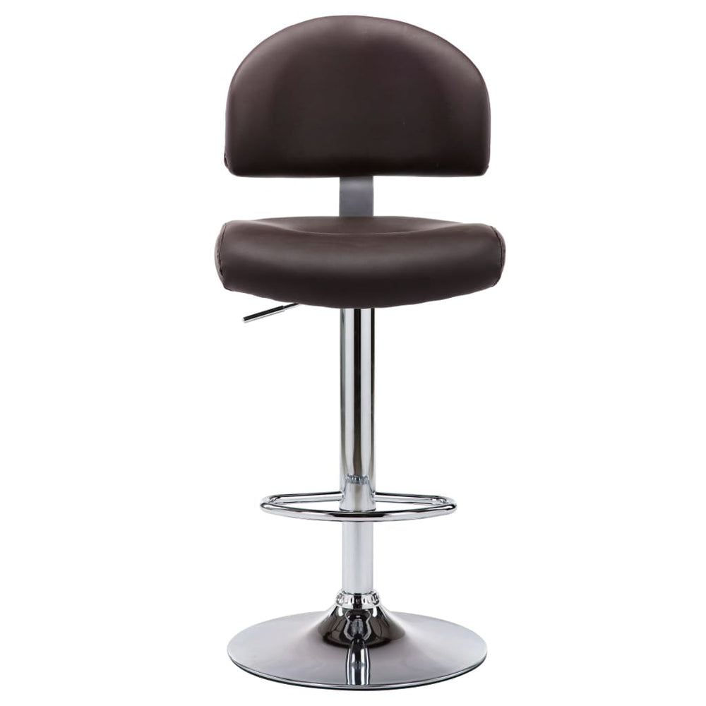 vidaXL Bar Stool Brown Faux Leather
