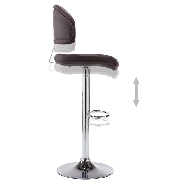 vidaXL Bar Stool Brown Faux Leather