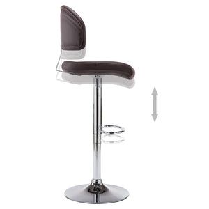 vidaXL Bar Stool Brown Faux Leather