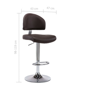 vidaXL Bar Stool Brown Faux Leather