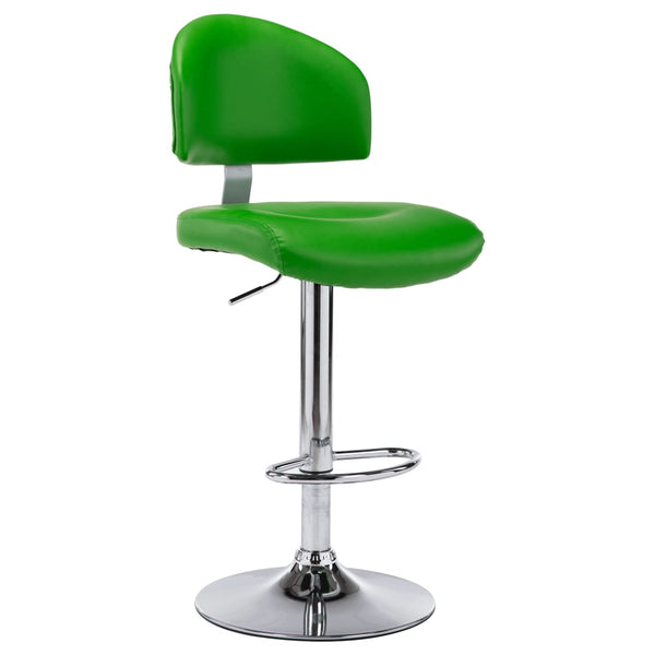 vidaXL Bar Stool Green Faux Leather