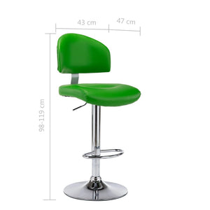 vidaXL Bar Stool Green Faux Leather