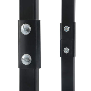 vidaXL Firewood Rack Black 40x25x200 cm Steel