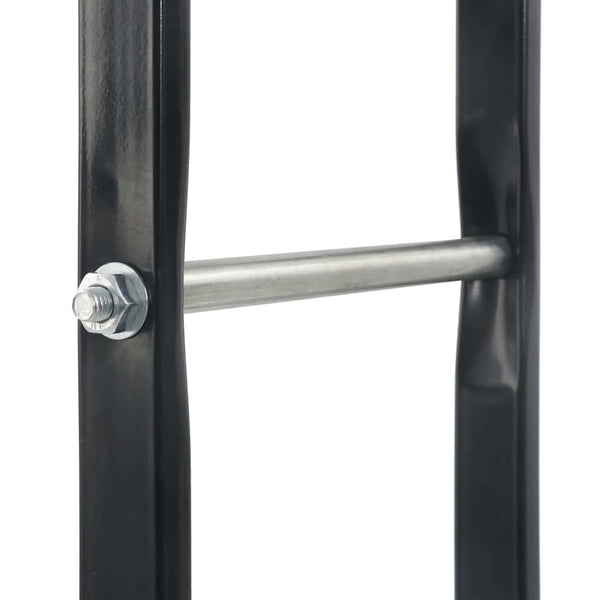 vidaXL Firewood Rack Black 40x25x200 cm Steel