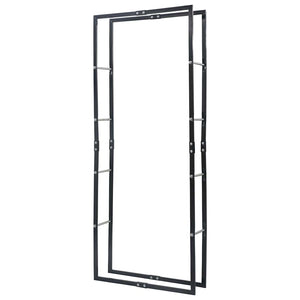 vidaXL Firewood Rack Black 80x25x200 cm Steel
