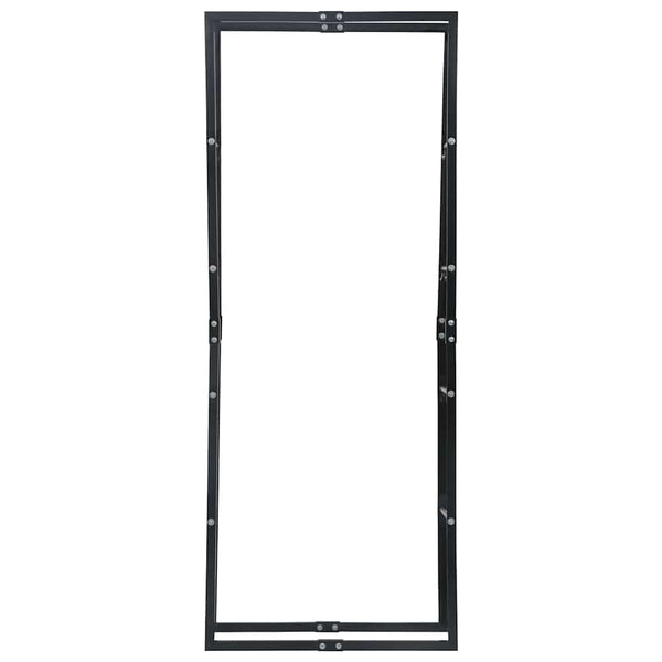 vidaXL Firewood Rack Black 80x25x200 cm Steel