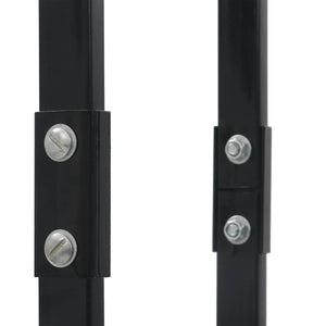 vidaXL Firewood Rack Black 80x25x200 cm Steel