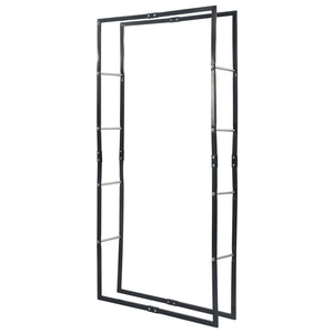 vidaXL Firewood Rack Black 100x25x200 cm Steel