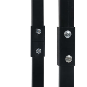 vidaXL Firewood Rack Black 100x25x200 cm Steel