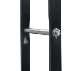 vidaXL Firewood Rack Black 100x25x200 cm Steel