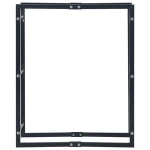 vidaXL Firewood Rack Black 80x25x100 cm Steel